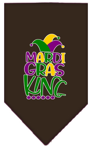 Mardi Gras King Screen Print Mardi Gras Bandana Cocoa Large